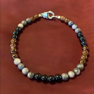 Men’s glass bead bracelet